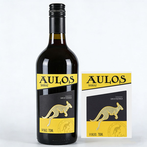 Professional Customized Gold-<b>Embossed</b> Red Wine Labels and Beverage Stickers with Eco-Friendly Durable Waterproof Features - Product Image 1
