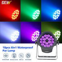 Projecteur LED Par Can 18x12W RGBW DMX 18x18W RGBWAUV en nylon acrylique résistant à la pluie pour spectacles sur scène