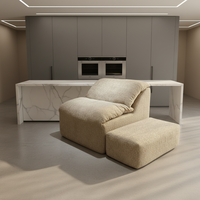 Canapé modulaire convertible inclinable en cuir véritable moderne avec tissu compressé Biaoguan, canapé sectionnel une place pour salon