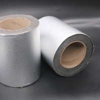 50mm 100mm 200mm 500mm Genişliğinde Su Geçirmez Kendinden Yapışkanlı Alüminyum Folyo Kaplama Butil Bant Metal Çatı Sızdırmazlık Onarımı için