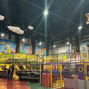 Trong nhà Trampoline công viên phiêu lưu chủ đề sân chơi với Ninja dây khóa học leo tường Zip dòng trò chơi tương tác - Product Image 5