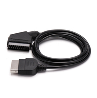 Câble AV Scart RGB 24 broches noir neuf de 1,8 m/6 pieds, connecteur audio-vidéo pour console classique