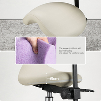 Fauteuil de massage et de beauté portable inclinable en cuir rose Madamcenter, pivotant à 360 degrés, base dorée, réglable en hauteur