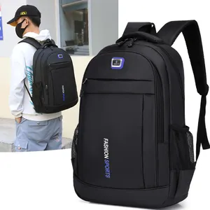 Небольшой минимальный заказ, Черный Многофункциональный деловой дорожный мужской рюкзак для компьютера, водонепроницаемый рюкзак для ноутбука для старшей школы и колледжа