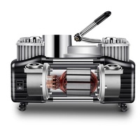 12v Air Compressor for Car Tires Double Cylinder Auto Tyre Inflator Vehicle Air Pump With Lights for Car