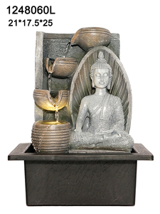 Résine Intérieur Table Fengshui Petit Bouddha <span class=keywords><strong>Zen</strong></span> Cascade Fontaines D'eau - Product Image 3