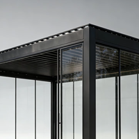 Pergola extérieure en aluminium avec toit à lames, vente en gros, fourniture directe usine pour usage résidentiel et commercial