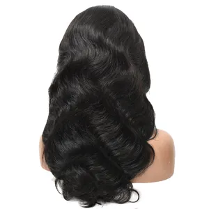 Cutting from one donor hair 13*6 body wave HD lace frontal wigs exquisite hair ends