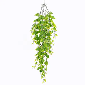 Yirong Factory direct custom Hot Selling Fake Hanging Plants Tree Leaf Fake Potted Large Artificial Roll Ivy Leaves