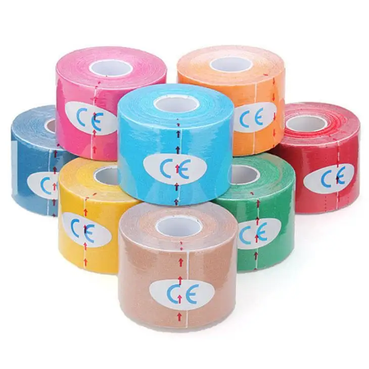 Hot Sale Custom Face KT Kinesiology Tape Private Logo 5cmx10m Cotton Pre Cut Waterproof Precut Kinesiology Tape for Sports