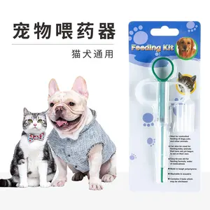 Piccoli animali gatto cane coniglio pillole capsule polveri Dispenser di latte liquido Kit siringa Pet Dog Cat Medicine Feeding