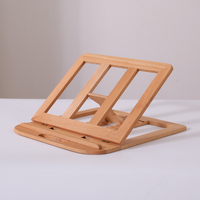Support vertical pliable en bois pour ordinateur portable Support de dissipation de chaleur élévateur et élévateur de bureau Mini support pour tablette portable