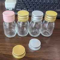 Bouteilles en verre transparent mini de 30 ml 40 g à prix abordable pour jus, shots, boissons énergisantes, aliments en conserve et bonbons avec bouchon en aluminium (qualité alimentaire)