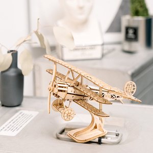 Robotime rolife Đồ chơi giáo dục món quà giáng sinh tg301 Máy bay mô hình Kit bằng gỗ <span class=keywords><strong>3D</strong></span> câu đố cho trẻ em - Product Image 2