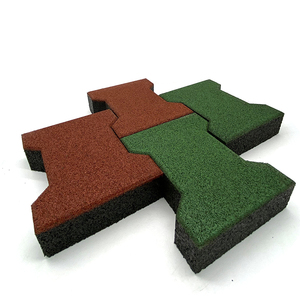 1m X 1m X 15mm Schwarze Ineinandergreifende Outdoor EPDM <span class=keywords><strong>Gummi</strong></span>-Bodenplatten Rutschfest Stoßdämpfend Fitnessmatten für Werkstatt Spielplatz - Product Image 3