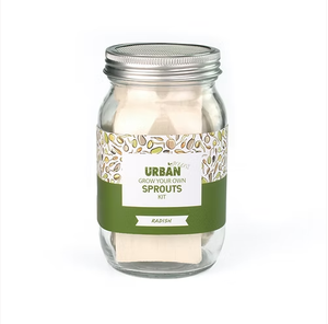 Kit <span class=keywords><strong>de</strong></span> germination <span class=keywords><strong>de</strong></span> micro-pousses Premium Modern SPROUT JAR - RADIS, kit <span class=keywords><strong>de</strong></span> germination <span class=keywords><strong>de</strong></span> qualité alimentaire sans BPA avec <span class=keywords><strong>couvercle</strong></span> en maille <span class=keywords><strong>pour</strong></span> le jardinage en cuisine - Product Image 1