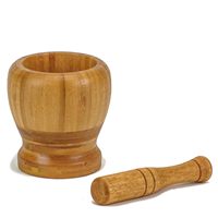 Moulin à épices en bois mélange bol de meulage mortier et pilon de cuisine ensemble Mini mortier de pilon en bois
