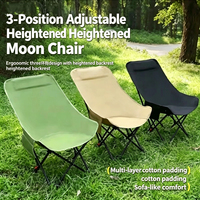 Chaise de camping pliable légère et durable à dossier haut réglable en 3 positions avec pochette de rangement, portable pour extérieur, plage, parc - Vente en gros