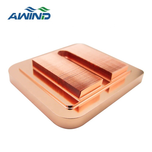 High Performance Custom Full Copper Profiles Skiving Fin Heat Sink Sinkgpu Mini Disipadores De Gpu Cpu Heatsink Radiator 100x100
