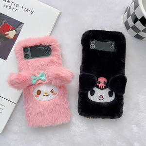 Coques de téléphone en peluche de dessin animé mignon pour Samsung Z <span class=keywords><strong>Flip</strong></span> 7 6 5 <span class=keywords><strong>4</strong></span> <span class=keywords><strong>3</strong></span>, couvertures arrière de personnage Kawaii pour filles - Product Image 3