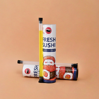 Échantillon en stock disponible, personnalisation, écologique, qualité alimentaire, conteneur en papier pour rouleaux de sushi, gobelet à cupcakes, tubes en papier pour sushi push-up
