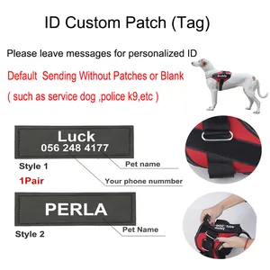 No Pull Dog Harness Personalized ID Patch Reflective Breathable K9 Pet Harness Nylon Chest Strap Blind Dropshipping