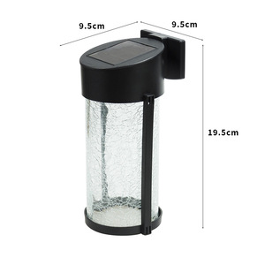 Lampe murale solaire extérieure en verre trempé LED 12V étanche pour jardin, patio, balcon - Product Image 2