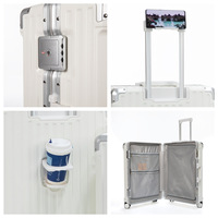 Ensemble de Bagages de Voyage Légers 20'' et 24'' avec Cadre en Aluminium, Valise PC, Roues Freinées et Support Téléphone
