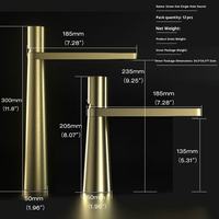 Robinet de salle de bain en laiton massif, mitigeur de lavabo monocommande à poser pour projets hôteliers et d'appartements en gros