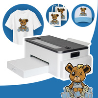 Imprimante DTF A3, machine d'impression DTF avec système de circulation d'encre blanche pour l'impression personnalisée de t-shirts, de sweats à capuche et de sacs fourre-tout