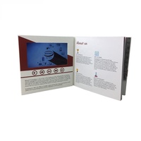 Album de mariage numérique de luxe populaire avec écran LCD de 7 pouces pour invitations de mariage, brochure vidéo reliée en lin