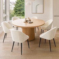 Chaise de salle à manger rembourrée en velours nordique personnalisable avec pieds noirs mats pour cuisine et salle à manger