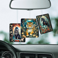 Cartes parfumées et feuilles diffuseuses XK-B 12 signes du zodiaque pour aromathérapie – Désodorisants pour voiture, armoire, chevet et bureau