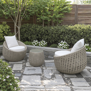 Ensemble <span class=keywords><strong>de</strong></span> salon <span class=keywords><strong>de</strong></span> <span class=keywords><strong>jardin</strong></span> 3 pièces avec coussins, table basse et chaises en rotin tressé, <span class=keywords><strong>canapé</strong></span> <span class=keywords><strong>de</strong></span> <span class=keywords><strong>jardin</strong></span> - Product Image 4