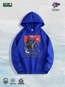 Magazzino Locale USA: Felpa con Cappuccio Grafica Cowboy 'Fear Death' 100% Cotone, 7 Colori - Product Image 6