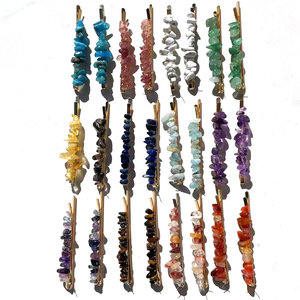 Prix de gros 7cm améthyste quartz fumé pince à cheveux en cristal pour bijoux - Product Image 3