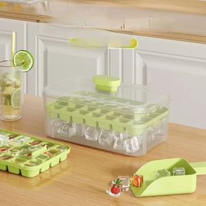 Molde de silicona antiadherente de gran capacidad para cubitos de hielo con 28/56 rejillas, accesorio de cocina para el hogar - Product Image 1