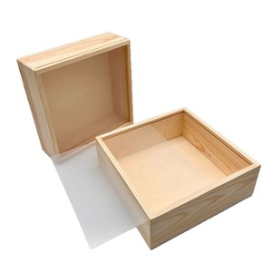 Solid Wood <b>Square</b> Shadow Box Photo <b>Frame</b> Handmade Display Case Pine Gift Box DIY Decoration 3D Mounting Stand - Product Image 1