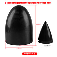 Conejo de cola de fibra de carbono ultraligero de 308 mm con base de 230 mm para aviones RC, 247 g, para modelos de escala gigante