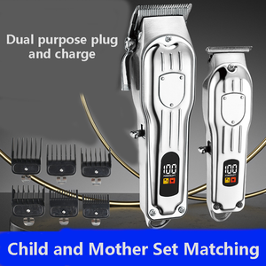 Tondeuse Électrique Filaire pour Barbier avec Chargeur, Lames en Acier Inoxydable, Batterie Li-ion, Lavable, pour Soins des Animaux et Hommes - Product Image 2