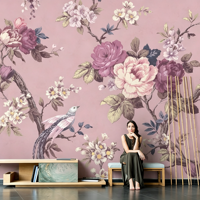 Papier peint mural personnalisé 3D couleur lilas auto-adhésif, papier peint 3D pour la maison, décoration murale pour canapé et chambre