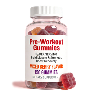 Gommose Pre-Allenamento OEM Private Label ai Frutti Rossi Misti con Beta-Alanina, Vitamina B12 e Caffeina per un Boost Energetico - Product Image 1