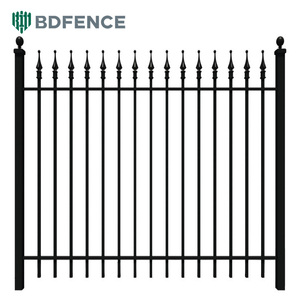 Valla de hierro personalizada de alta calidad para jardín, valla de metal puntiaguda para exteriores, barandilla de acero de Zinc negro - Product Image 6