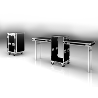Support de protection Audio de couleur rouge, amplificateur Audio, caisse de vol 12u avec table coulissante
