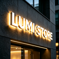 Letras de Canal Metálicas 3D con Iluminación Frontal y Trasera Personalizadas, Letrero Luminoso para Pared, Logotipo Comercial, IP65 Impermeable, para Empresas y Hospitales