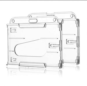 Porte-badge métallique personnalisé avec double porte-carte d'identité, idéal pour les employés et l'accès aux événements - Product Image 4