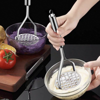 Presse-purée manuel en acier inoxydable pour pommes de terre et fruits – Outil à jus et purée