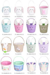 Cesta <span class=keywords><strong>de</strong></span> Pascua para Niños <span class=keywords><strong>de</strong></span> Algodón y Lino con Correa <span class=keywords><strong>de</strong></span> Hombro Ajustable, Estampado <span class=keywords><strong>de</strong></span> Zanahorias, Multifuncional para Huevos, Dulces y Regalos - Product Image 4