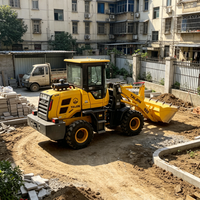 Schmaler Kompakt-Radlader 1500kg Mini-Frontlader für Villa, Hof und Gemeinschaftsrenovierung