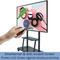 Usine 75 pouces Smashproof LCD moniteur écran avec verre trempé grands écrans de télévision publicitaires lcd pour Restaurant, Hôtel